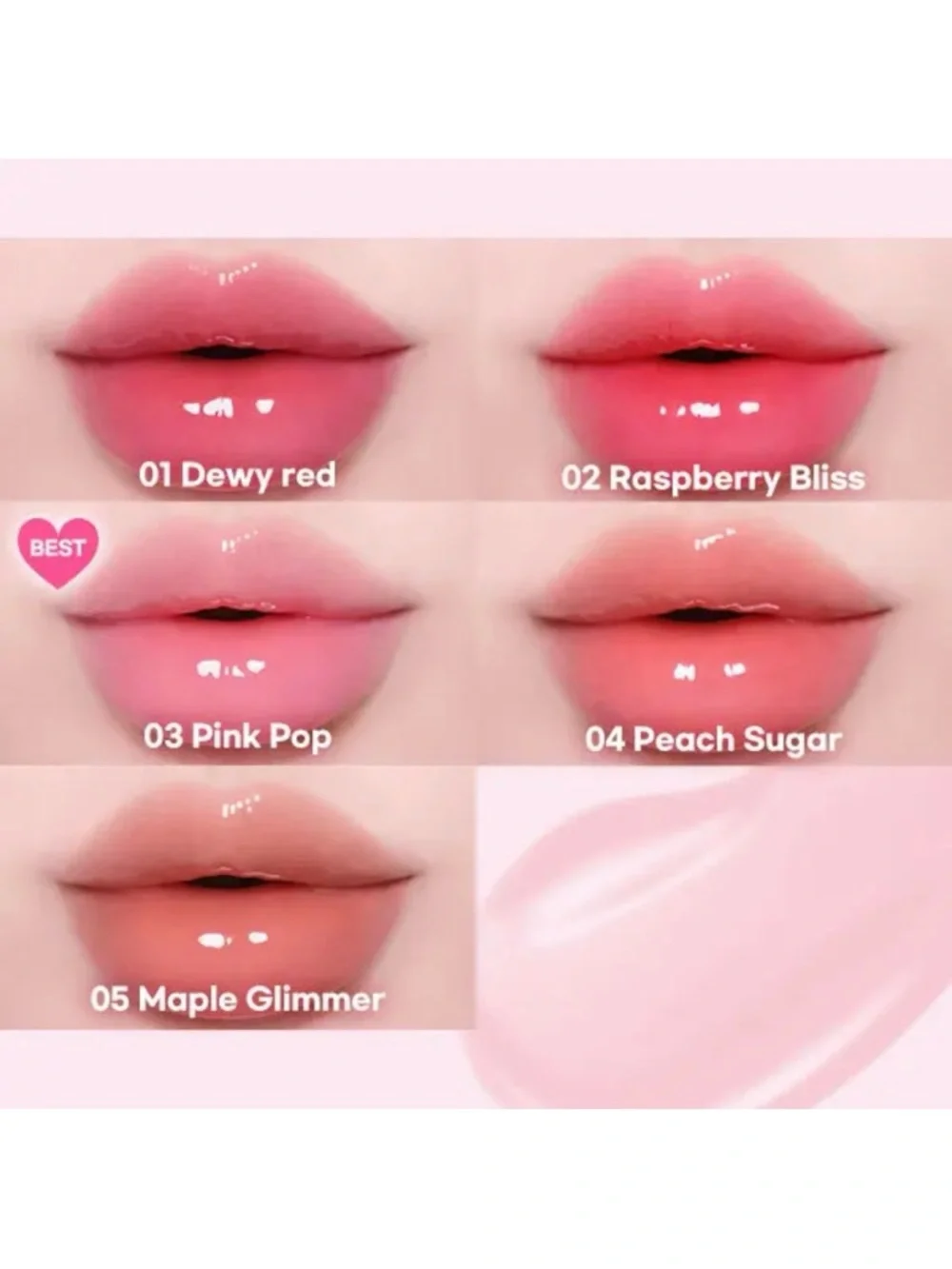 Cosnori 03 Pink Pop Jelly Glow Glossy Lip Serum